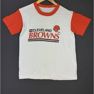 Vintage 80s NFL Cleveland Browns Shirt Football Promo Rare Sports Hype XSmall